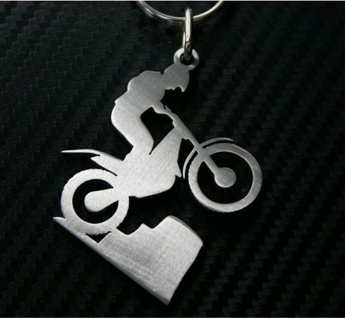 Trials bike keyring - bike, dirt