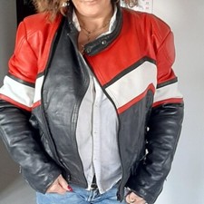 giacca pelle VERA da moto Taglia 44 donna