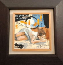 Alfredo Pini ( Mirandola, 1958)  Quadro Dipinto Tecnica Mista Su Cartoncino 