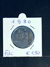 MONETA   REPUBBLICA ITALIANA  100 LIRE 1980 FDC TIPO GRANDE