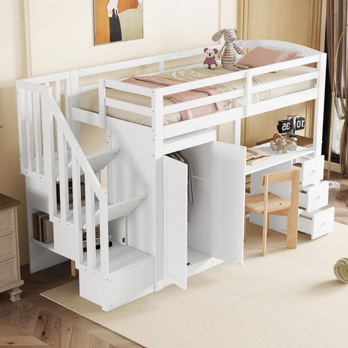 Letto soppalco 90x200 cm - 90x200,