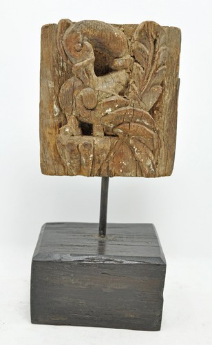Antico legno floreale uccello - floreale,