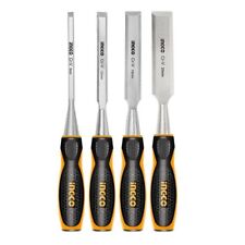 Ingco HKTWC0401 SET 4 SCALPELLI PER IL LEGNO intaglio falegname In Cromo Vanadio
