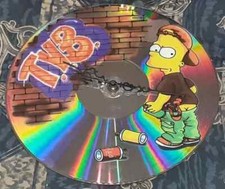 OROLOGIO A MURO BART SIMPSON GRAFFITI TVB VINTAGE 90 MIRROR WALL CLOCK SPECCHIO
