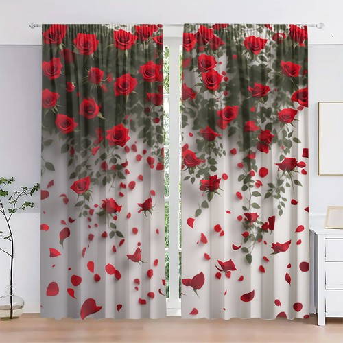 2pcs tende rosa rossa asta - 2pcs,