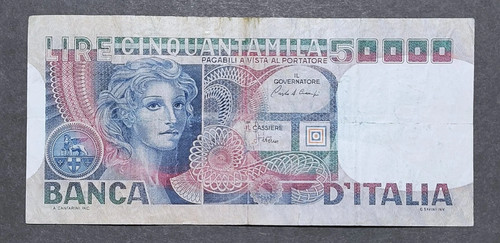 50000 lire volto - 50000,