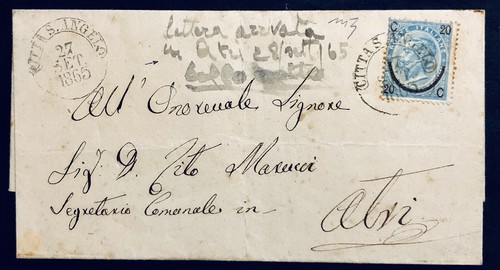 Regno cent 1865 - 20, città