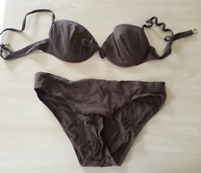 VALERY costume da bagno bikini marrone t. IT 48 ma veste M 2 pezzi push-up donna