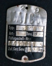 Targa Maico 1979 Magnum II MC 250/T tipo 341