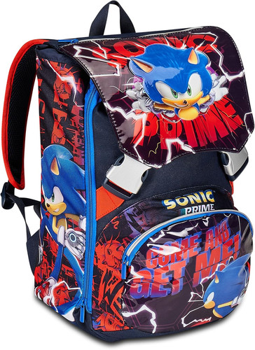 Zaino scuola estensibile sonic - zaino,