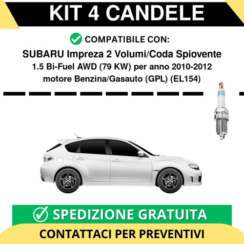 Kit candele per subaru - kit,