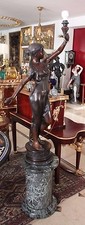 Pair of bronze maidens with