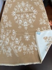 COPERTA LANA DI SOMMA SINGOLA BEIGE VINTAGE ANNI '60-70 MISURA 208X140 cm CIRCA