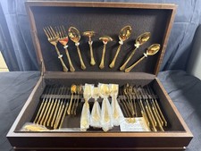 Set posate placcate oro 77