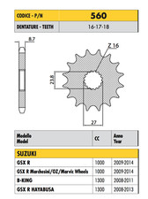 560 - PIGNONE PASSO 530 SUZUKI