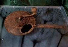 Tostatrice per Caffè Sementi Cereali e Legumi in Ferro e Legno Epoca inizi '900