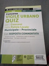Libro Concorso Vigile Urbano Quiz edizione Simone municipale e provinciale