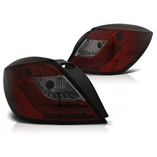 Fanali posteriori a LED adatti per Opel Astra H GTC (3 porte) dal 2004-2009 in rosso/fumo