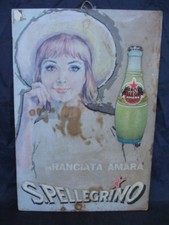 Insegna cartello Aranciata San Pellegrino Roy Vercelli old vintage sign