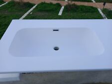 Lavabo da incasso sx monoforo 120x46 cm bianco opaco - Adamo