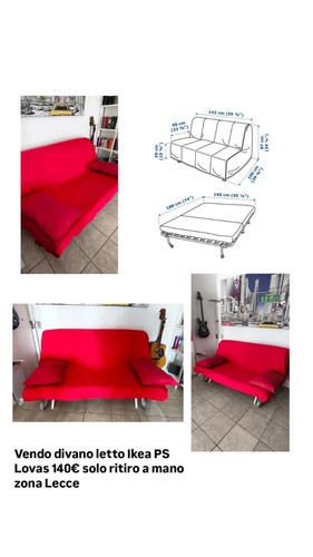 Divano letto ikea lovas - ikea, ps