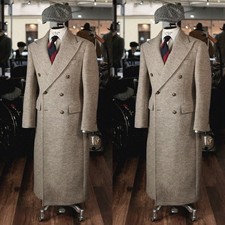 Men Long Overcoat Cashmere