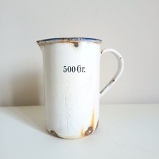 Brocca tazza graduata in ferro smaltato