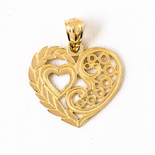 Ciondolo cuore filigrana - ciondolo, a