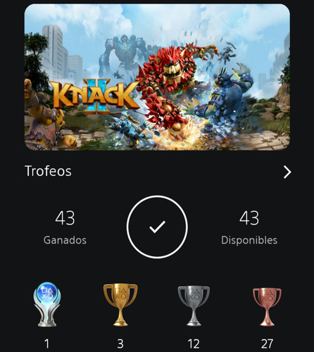 Knack ps4 platinum trophy - platinum,