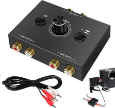 RCA L/R Commutatore Audio Switch 2(1)-In-1(2)-Out, Analog Aux Interruttore Scato