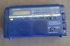 Radio d'epoca Aiwa FR-C151W emergenza FM AM meteo con orologio, dinamo e flashlight