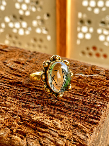 Anello ottone quarzo - ottone,