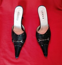 Elegante Sandalo Sabot Gucci - Neri - taglia UE 36 - tacco 8cm - usate 