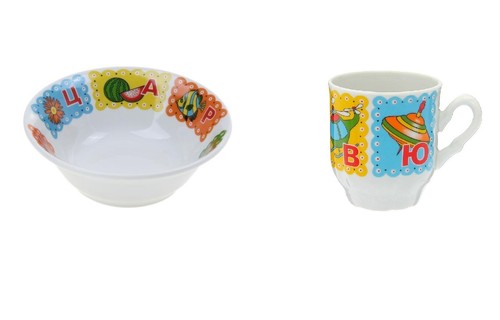 Tazza ciotola alfabeto - е, "alfabeto