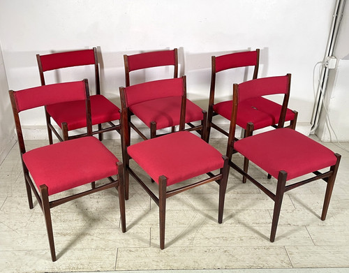 Sedie vintage danesi stoffa - 6,
