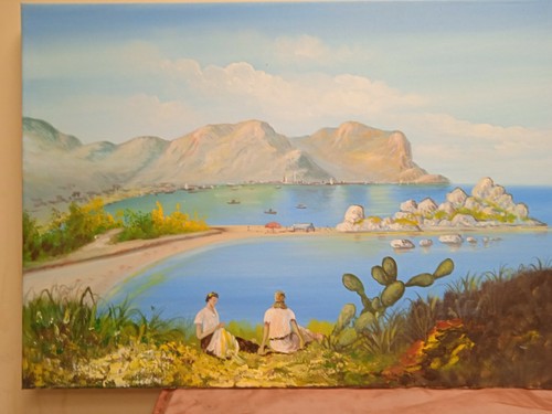 Quadro paesaggio dipinto olio - paesaggio,