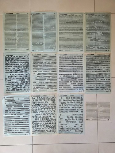 Letraset transfer lettere nere - letraset,