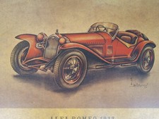 Stampa su legno Alfa Romeo 1932 – Vintage da appendere  37 cm *31 cm buono stato