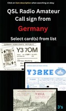 QSL Amateur Radio card – Germany – Select sign call from list – G(J)