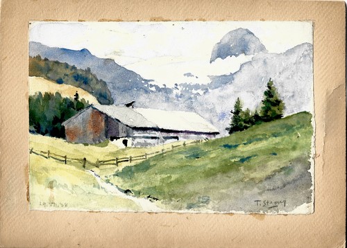 Aquarello svizzera firmato - aquarello,