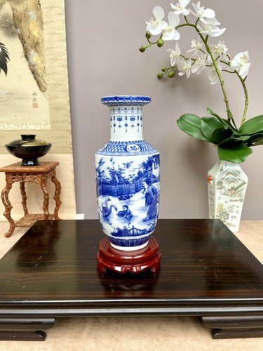 Vaso porcellana blu e - porcellana,