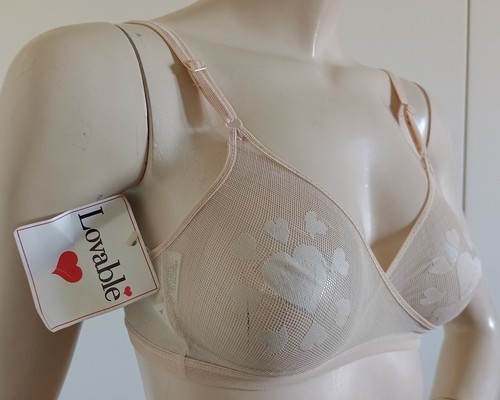 Vintage reggiseno pizzo - pizzo, beige