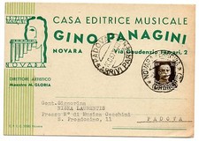 NOVARA CASA EDITRICE MUSICALE PANAGINI MAESTRO GLORIA ART DECO' MUSICA SPARTITO