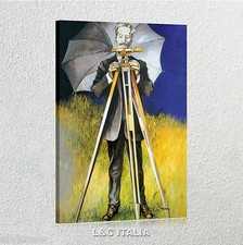 Gioacchino Guttuso agrimensore QUADRO 65x100 RIPRODUZIONE ARTE STAMPA TELA