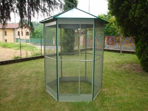 Gabbia voliera esagonale - gabbia,