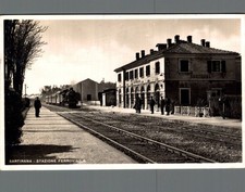 Pavia Sartirana interno Stazione Treno a Vapore F. piccolo  spedita franc. asp.