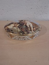 LIMOGES Portagioie In Porcellana Decoro  Oro ZECCHINO 