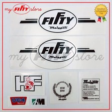 Serie adesivi stickers 7 pezzi Malaguti Fifty HF Special FILETTI NERI 1979 AD09