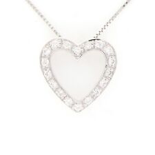 Collana Con Pendente Cuore Oro 18 Ct con diamanti