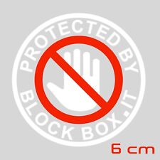 2X Adesivo BLOCK BOX  adesivi prespaziati Senza Sfondo  ALLARM SYSTEM Blockbox